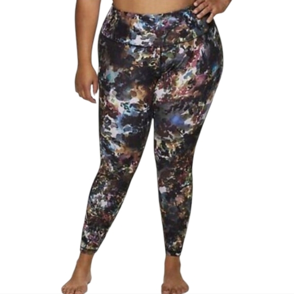 RBX Active Pants - RBX Active 3X High Waisted Full Length Leggings‎ Multi Abstract Compression NWT
